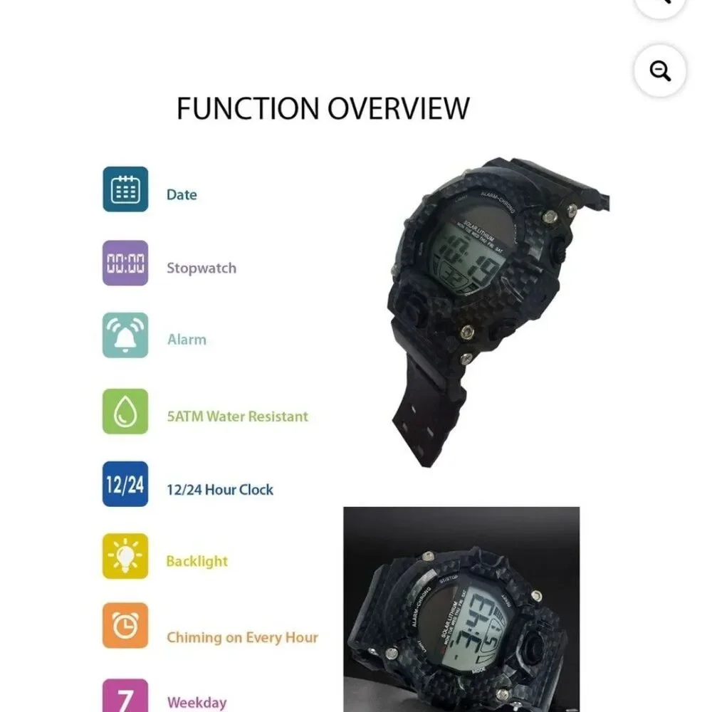 George Black Smartwatch with Digital Display